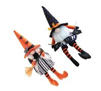 Zerodeko 4 Juegos Muñeca Bruja Delantal De Dibujos Animados Tienda De Accesorios Maceta De Flores Decoración De Halloween Esponja Muñeca Tela 2 Piezas * 4