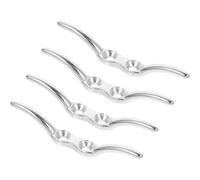 Zerodeko 4 Piezas Abrazadera de Cuerda para Persiana de Acero Inoxidable Plata, Fácil de Usar y Reemplazo, Adecuado para Cortinas Romanas y Cadenas de Cortina Hogar