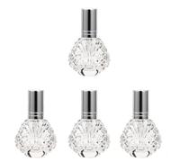 Zerodeko 4 Piezas Botella de Vidrio Rellenable para Perfume Atomizador de Aluminio, Capacidad 15ml, Ligera y Duradera, Adecuado para Regalar y Decorar el Hogar