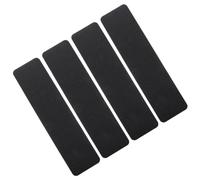 Zerodeko 4 Piezas Cinta Reduce Riesgos de Pvc Negra Antideslizante Resistente al Agua para Escaleras Interiores y Exteriores Adecuado para Adultos y Mascotas en Duchas y Suelos