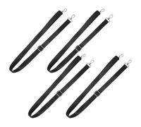Zerodeko 4 Piezas Correa de Hombro Negro, Nylon Ajustable | Aleación Resistente, Uso Cruzado Cómodo, Compatible Mochilas y Bandoleras, Adecuado para Viajes