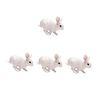 Zerodeko 4 Piezas Modelo de Adorno de Conejo figuritas Oveja Ligero Cerdo Solar Pascua de Pascua artículos de Arte Decorativos Adorno de PVC de polivinilo
