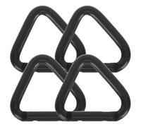 Zerodeko 4 Piezas Mosquetón de Escalada de Aleación de Aluminio Negro, Resistente y Cómodo, Adecuado para Montañismo y Viajes Familiares Diseño Triangular Seguro
