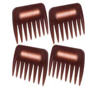 Zerodeko 4 piezas Peine de Peluquería para Hombre Peine Plástico Dientes Anchos Peineta Textura para Peinados Oil Head Portátil Resistente Uso Diario Profesional