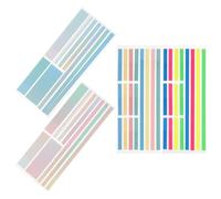 Zerodeko 4 Piezas Pestañas Adhesivas Largas Fluorescentes de Pet Diseño Delgado y Colores Neón para Anotar y Documentos, Reutilizables y Versátiles para Múltiples Superficies