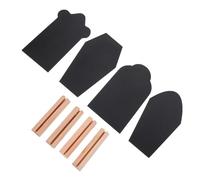 Zerodeko 4 Piezas Pizarra Negra de Ataúd para Pascua Base de Madera, Tablero Doble Cara para Mensajes y Decoración Festiva Única en Fiestas