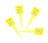 Zerodeko 4 Piezas Pluviómetro de Plástico Amarillo Escala Clara para | Medición Precisa de Lluvia, Instalación Sencilla, Resistente al Daño, Uso en Patio y Zona Exterior