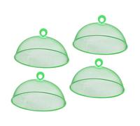 Zerodeko 4 Piezas Protectora para Alimentos de Malla Metálica Diseño Resistente y Estable para Picnic Cocina y Exteriores Mantiene Comida Limpia Insectos Compacto Verde