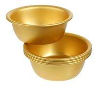 Zerodeko 4 Piezas Tazón de Comida Multifunción de Acero Inoxidable Dorado, Cuenco de Vino de Arroz Coreano Seguro para Alimentos, Adecuado para Servir en Restaurantes y Vajillas de Cocina