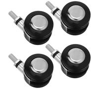 Zerodeko 4 Ruedas para Sillas de Oficina Rosca M8 de 15 Pulgadas Ruedas Giratorias Aplicables para Escritorios Movilidad Suave y Compatible Suelos Duros y Alfombras Accesorios de