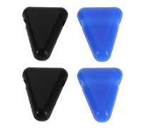 Zerodeko 4 Soportes de Silicona para Diapasón de Meditación Base Triangular Portátil Accesorio de Terapia de Sonido para Sanación Colores Negro y Azul Compatible Varios Diapasones