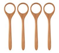 Zerodeko 4 varillas de madera para amasar pan danés, herramienta para hornear pan de masa madre, sin costuras, 30 cm | Varilla antideslizante para mezclar masas, pizza sueca, pasteles, galletas