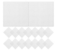 Zerodeko 40 Piezas Lámina de Malla de Plástico Cuadrada 8x8 Cm para Bordado Punto de Cruz, Material Plástico Blanco, Diseño Versátil para Manualidades DIY y Carteras