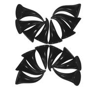 Zerodeko 40 Unidades Diadema Cabello Cuernos de Demonio de Plástico Negro, Accesorios DIY para Halloween, Material Fácil de Usar para Decoración Familiar y Disfraces Únicos