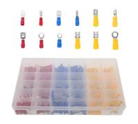 Zerodeko 480 Piezas Conectores Eléctricos de Crimpado de Goma Terminales de Horquilla y Anillo para Automoción Desconexión Rápida Kit Completo de Conectores para Cables