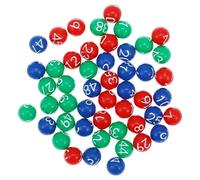 Zerodeko 49 Bolas de Bingo Numeradas de Plástico para Juegos de Fiesta para Adultos, Ligeras y Fáciles de Leer, Ideales como Accesorio Seguro para Juegos de Rifa y Bingo