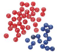Zerodeko 49 Bolas de Plástico para Rifa Números Grabados, Fáciles de Leer y Portátiles, Ideales para Juego de Bingo y Fiestas