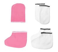 Zerodeko 4pares Mascarilla para Manos y Pies Guantes Exfoliantes Hidratantes Cuidado Pies Guantes de Queroterapia Que Preservan el Calor