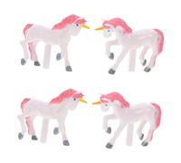 Zerodeko 4piezas Decoración de Caja de Música Figuras de Unicornio Unidades para DIY Adorno de Muñeca Princesa para Fiestas Temáticas de Cuentos de Hadas