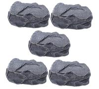 Zerodeko 5 Piezas Caja De Llaves De Piedra Escondite De Llaves De Roca Falsa Ocultador De Al Aire Libre Afuera Ocultación Pequeño Escondite De De Jardín Código Exterior Resina