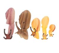 Zerodeko 5 Piezas Figuras de Caracoles Realistas de Miniaturas de Simulación Plástico Seguro Decoración Jardín Juguetes Educativos Inteligencia Creativa