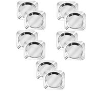Zerodeko 5 Series Ceniceros De Coche Cenicero Sin Humo para Fumar Cenicero Casero Cenicero Cuadrado Decorativo Cenicero Divertido Poseedor Mesa Bandeja Acero Inoxidable 2 Piezas X 5