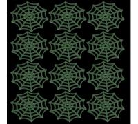 Zerodeko 50 Piezas Decoraciones de Telaraña de Plástico Luminosa para Halloween de Accesorios para Fiestas de Zombis y Decoraciones de Casa