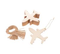 Zerodeko 50 recortes de madera con forma de avión para manualidades: adornos colgantes de madera con forma de avión, etiquetas de para proyectos de arte escolares y decoración del hogar.