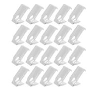 Zerodeko 50 soportes de montaje para rieles de cortinas de ventana, | Soportes de riel superior de metal blanco para rieles de 0,7 a 0,78" de ancho, clips de montaje de techo de repuesto