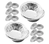 Zerodeko 500 Piezas Moldes Mini Tartaletas Aluminio Desechables para Hornear Postres Pequeños Tartas Quiches para Hogar Cafeterías Restaurantes