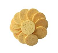 Zerodeko 50piezas Borla Limpiadora de Algodón Desmaquillante Esponjas de Pulpa de Madera Natural para Lavado Facial Herramienta de Limpieza Redonda