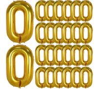 Zerodeko 50piezas Globos Cadena Foil Dorados Decoración Cumpleaños Bodas Fiestas Estilo Retro para Montaje Fácil