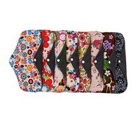 Zerodeko 5piezas Compresas Sanitarias Lavables y Reutilizables De Bambú y Transpirables Para Mujeres La Menstruación Puerperio