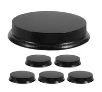 Zerodeko 6 Piezas Bases para Miniaturas de Modelos Base Redonda para Figuras de Madera Negra Soporte de Exhibición para Muñecas de Arcilla y Figuras Articuladas, Presentación y Decoración