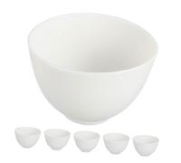Zerodeko 6 Piezas Bowls Faciales de Silicona Medianos Recipientes Apilables para Mezcla de Mascarillas DIY Herramientas de Belleza para Cuidado Piel y Spa Fácil Limpieza y Durabilidad