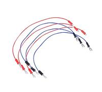 Zerodeko 6 Piezas Cable Experimental con Horquilla U Conectores Eléctricos para Enseñanza de Física Color Aleatorio Alambre para Laboratorio y Proyectos Educativos Color