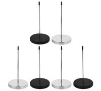 Zerodeko 6 Piezas de Husillo para Recibos de Acero Inoxidable, Titular de Tickets de Cocina en Restaurante, Soporte para Órdenes y Facturas, Color Negro y Plateado, Herramienta para