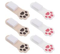 Zerodeko 6 Piezas Elevador de Asiento de Inodoro Creativo Manija de Tapa Forma de Pata de Gato de Dibujos Animados por Paquete Evita el Contacto Directo para Uso en Baño de Adultos