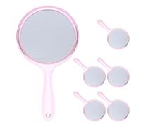 Zerodeko 6 Piezas Espejo Compacto Doble Cara para Mujer Aumento Diseño Portátil Redondo Transparente para Bolso y Retoques de Maquillaje