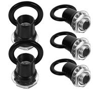 Zerodeko 6 Piezas Gancho de Techo para Colgar Lámparas Rosca M10 Anillo de Araña de Aleación de Zinc y Hierro Gancho Cerrado Negro Tuerca Accesorios para Luminarias Colgantes DIY