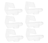 Zerodeko 6 Piezas Gancho f cortinados cortnas Curtain Pole cortinero Accesorio plástico decoración Soportes para Barra de Cortina Partes de Cortina Soporte de casa el plastico Transparent
