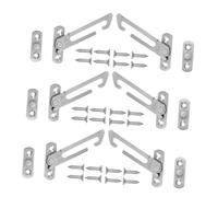 Zerodeko 6 Piezas Limitador de Ventana Abatible de Acero Inoxidable Soporte para Ventanas Correderas Restrictor de Seguridad sin Taladro Instalación Rápida y Protección contra Daños para