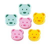 Zerodeko 6 Piezas Moldes de Cortar Sándwich Forma de Oso Utensilios de Cocina Reutilizables para Moldes de Galletas y Pasteles para Sandwiches y Bolas de Arroz