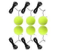 Zerodeko 6 Piezas Pelotas de Entrenamiento Tenis con Cuerda Elástica Unidades Rebote Rápido Equipo Entrenamiento Portátil para Principiantes Práctica Interior y Exterior