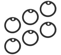 Zerodeko 6 Piezas Protector de Silicona para Placa de Identificación de Perro, Funda para Identificación de Perro, Anillo Redondo Negro, Reducción de Ruido, Diseño Cómodo, para Collar