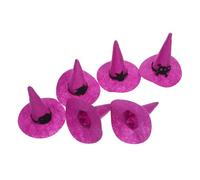 Zerodeko 6 Piezas Sombreros Elementos Clásicos de Bruja Accesorios para Halloween de Fieltro Reutilizables y Decoración DIY en Fiestas Decoración del Hogar