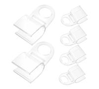 Zerodeko 6 Piezas Unidades Clips para Cortinas Enrollables U Diseño Transparente de Plástico Sujeción para Persianas y Toldos Compatibles con Varios Materiales Fácil Instalación para