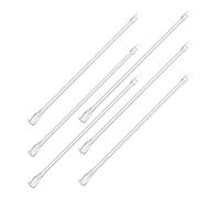 Zerodeko 6 Piezas Varilla de Cortina Transparente con Gancho y Agarre de Pp, Resistente y Fácil de Instalar para Persianas y Cortinas Hogar, Adecuado para DIY y Ajuste de Luz