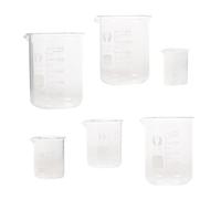 Zerodeko 6 Piezas Vaso de Precipitados de Vidrio para Laboratorio Capacidad de 25 Ml a 400 Ml, Visibilidad Cristalina y Limpieza Sencilla, Adecuado para Química Profesional