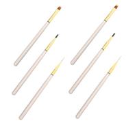 Zerodeko 6 Pinceles Delineadores para Manicura Pincel Puntiagudo para Uñas Set de 6 Piezas para Nail Art con Pinceles para Gel UV Degradados y Diseño de Uñas Accesorios para Salón y